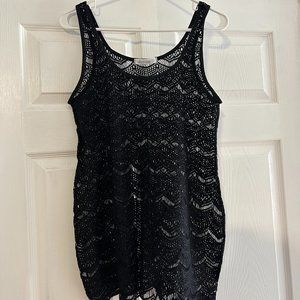Ella Moss Black Sheer Top, Size Small